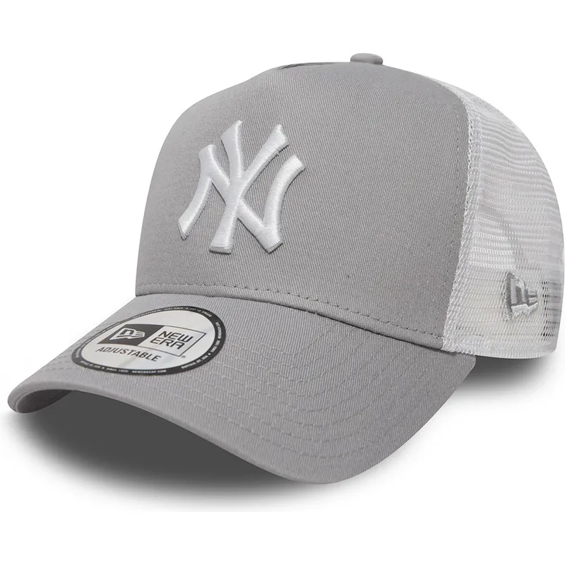 trucker-cap-grau-clean-a-frame-2-von-new-york-yankees-mlb-von-new-era