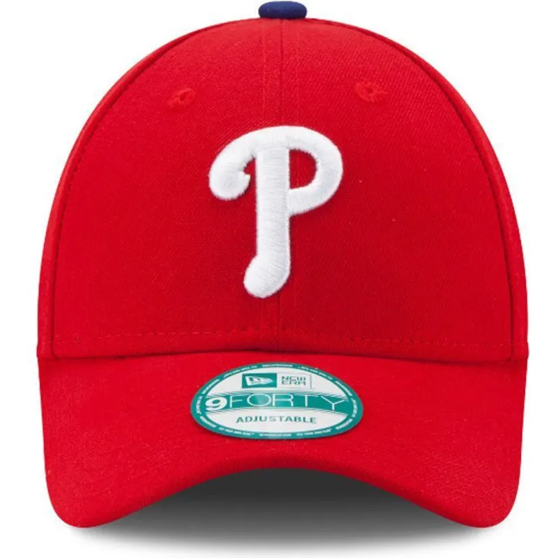 shapka-izvita-chervena-reguliruem-9forty-the-league-na-philadelphia-phillies-mlb-ot-new-era