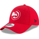 shapka-izvita-chervena-reguliruem-9forty-the-league-na-atlanta-hawks-nba-ot-new-era