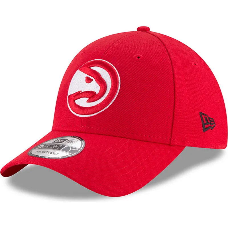 shapka-izvita-chervena-reguliruem-9forty-the-league-na-atlanta-hawks-nba-ot-new-era
