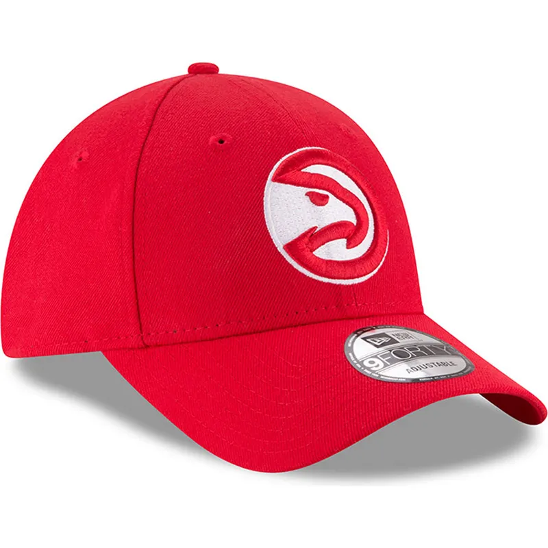 shapka-izvita-chervena-reguliruem-9forty-the-league-na-atlanta-hawks-nba-ot-new-era