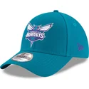 bla-justerbar-kurvet-kasket-9forty-the-league-fra-charlotte-hornets-nba-fra-new-era