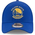 blaue-verstellbare-gebogene-kappe-9forty-the-league-der-golden-state-warriors-nba-von-new-era