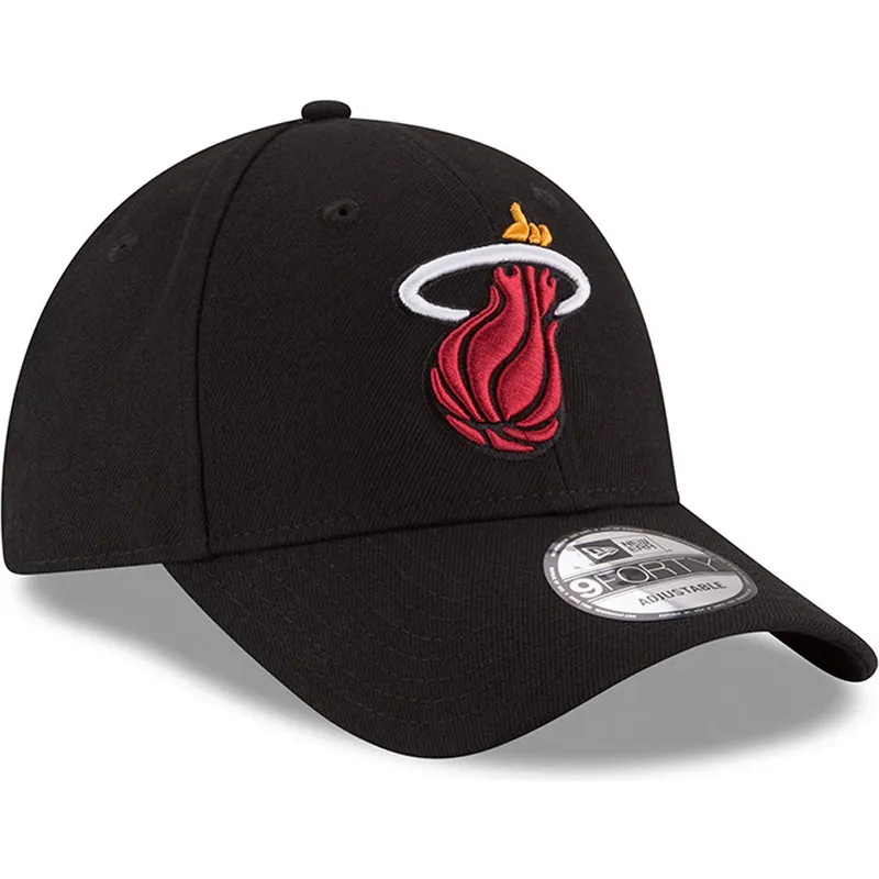 shapka-izvita-cherna-reguliruema-9forty-the-league-na-miami-heat-nba-ot-new-era