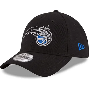 Черна извита регулируема шапка 9FORTY The League на Orlando Magic NBA от New Era