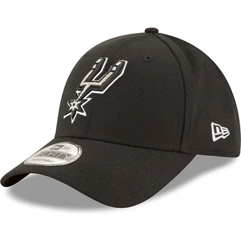 Шапка извита черна регулируем 9FORTY The League на San Antonio Spurs NBA от New Era