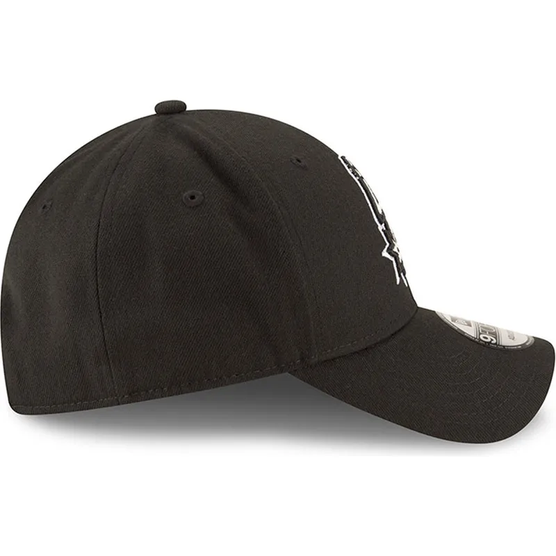 schwarze-verstellbare-curved-cap-9forty-the-league-der-san-antonio-spurs-nba-von-new-era