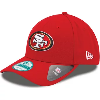 casquette-courbee-rouge-ajustable-9forty-the-league-san-francisco-49ers-nfl-new-era