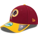 verstellbare-rote-und-gelbe-9forty-the-league-kappe-der-washington-commanders-nfl-von-new-era