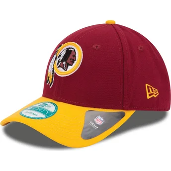 casquette-courbee-rouge-et-jaune-ajustable-9forty-the-league-washington-commanders-nfl-new-era