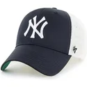 shapka-izvita-traker-cherna-snapbek-za-deca-na-new-york-yankees-mlb-ot-47-brand