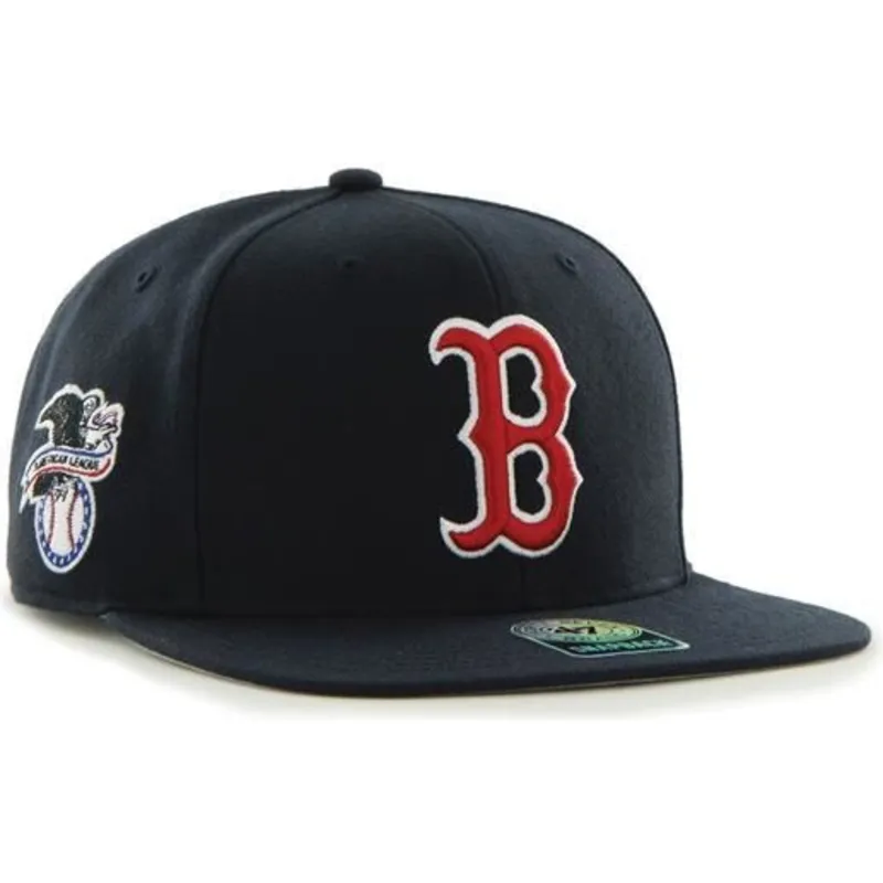 shapka-ploska-tmnosin-snapbek-na-boston-red-sox-mlb-ot-47-brand