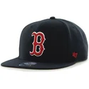 shapka-ploska-tmnosin-snapbek-na-boston-red-sox-mlb-ot-47-brand