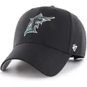 shapka-izvita-cherna-reguliruem-clasico-na-miami-marlins-mlb-ot-47-brand