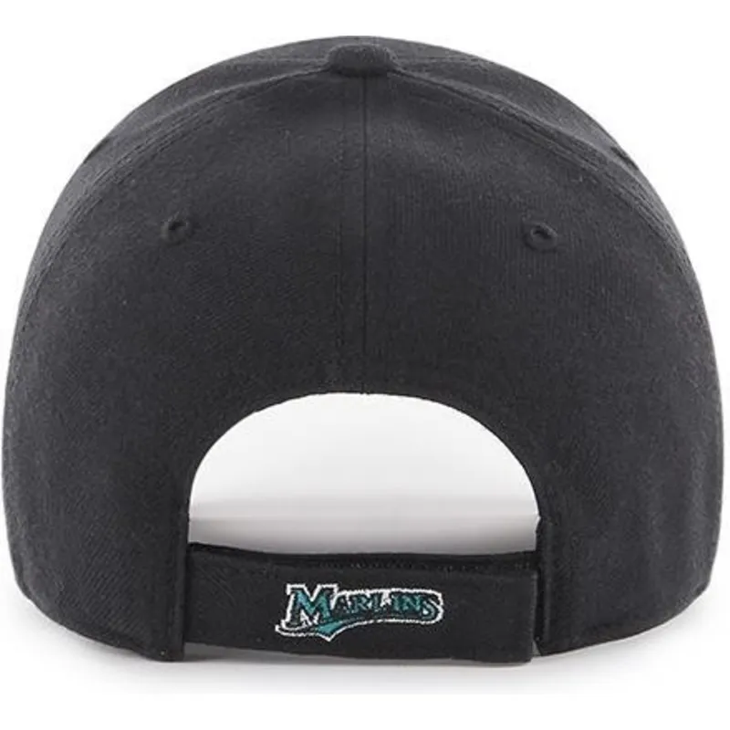 shapka-izvita-cherna-reguliruem-clasico-na-miami-marlins-mlb-ot-47-brand