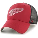 casquette-trucker-rouge-avec-grille-noire-detroit-red-wings-nhl-mvp-branson-47-brand