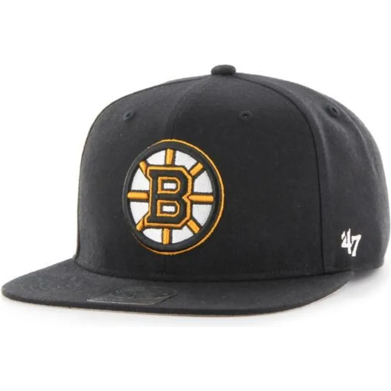 shapka-ploska-cherna-snapbek-na-boston-bruins-nhl-ot-47-brand