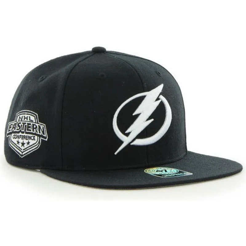 shapka-ploska-cherna-snapbek-na-tampa-bay-lightning-nhl-ot-47-brand