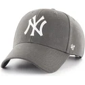 shapka-izvita-siv-reguliruem-na-new-york-yankees-mlb-ot-47-brand