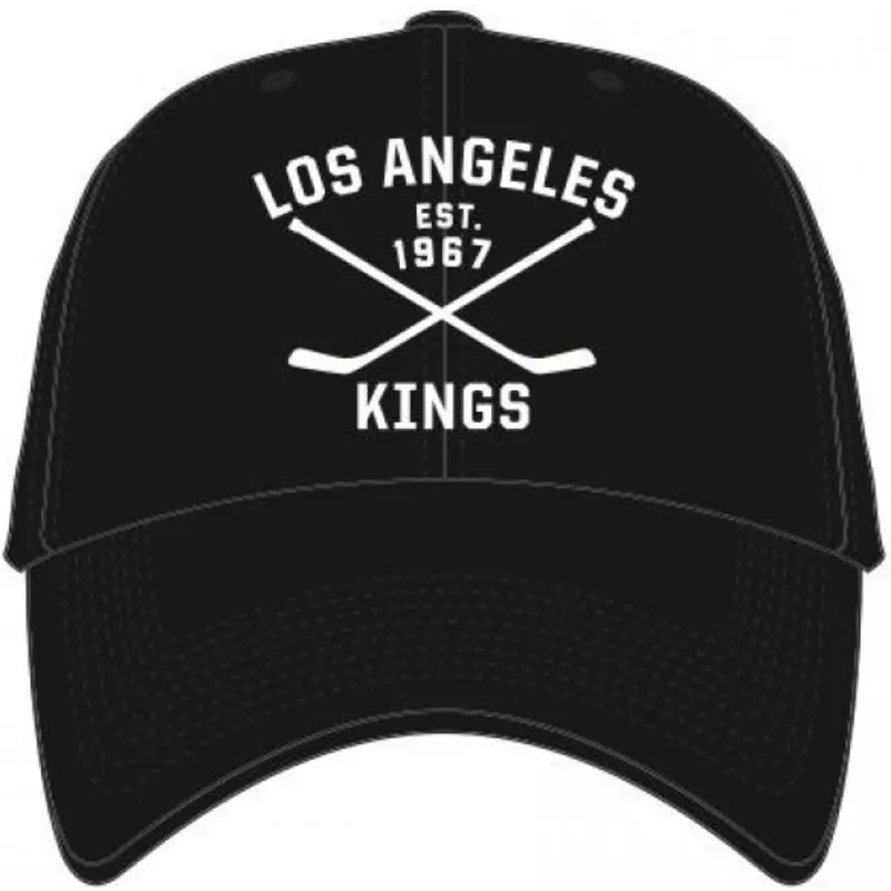los-angeles-kings-nhl-clean-up-axis-kappe-mit-gebogenem-schirm-in-schwarz-von-47-brand