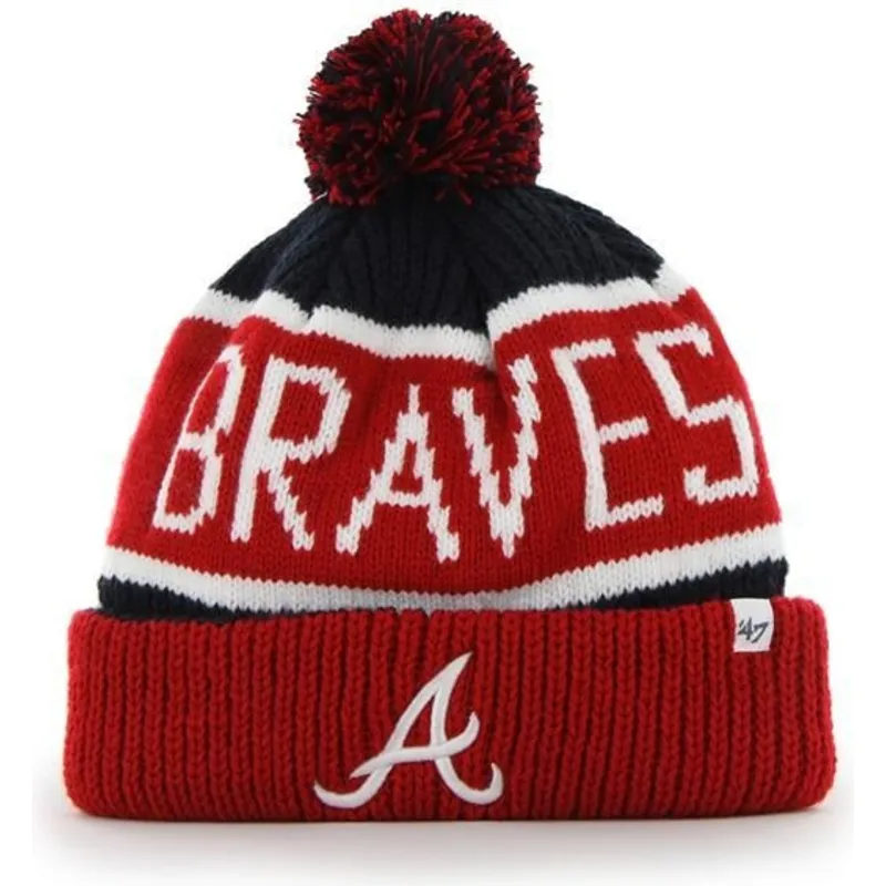 shapka-pompon-chervena-na-atlanta-braves-mlb-ot-47-brand