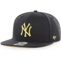 shapka-ploska-cherna-snapbek-oro-na-new-york-yankees-mlb-ot-47-brand