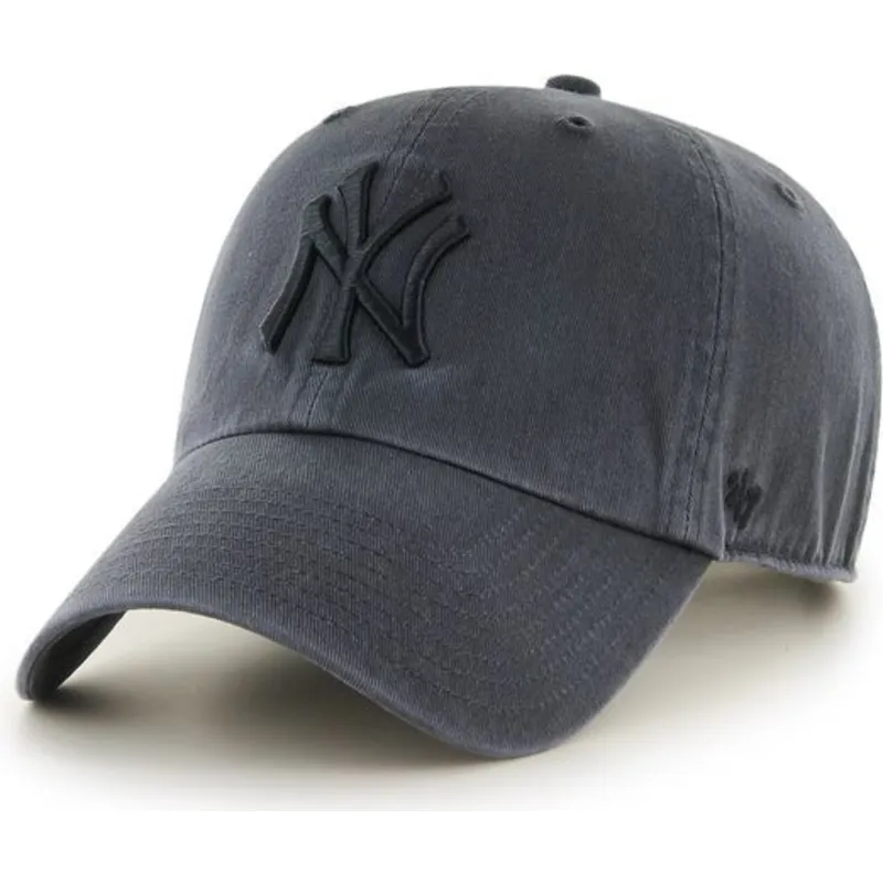 shapka-izvita-cherna-reguliruem-na-new-york-yankees-mlb-ot-47-brand