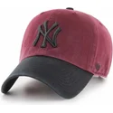 shapka-izvita-chervena-reguliruem-na-new-york-yankees-mlb-ot-47-brand