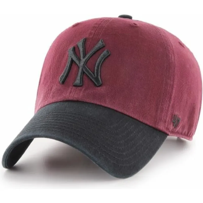 shapka-izvita-chervena-reguliruem-na-new-york-yankees-mlb-ot-47-brand