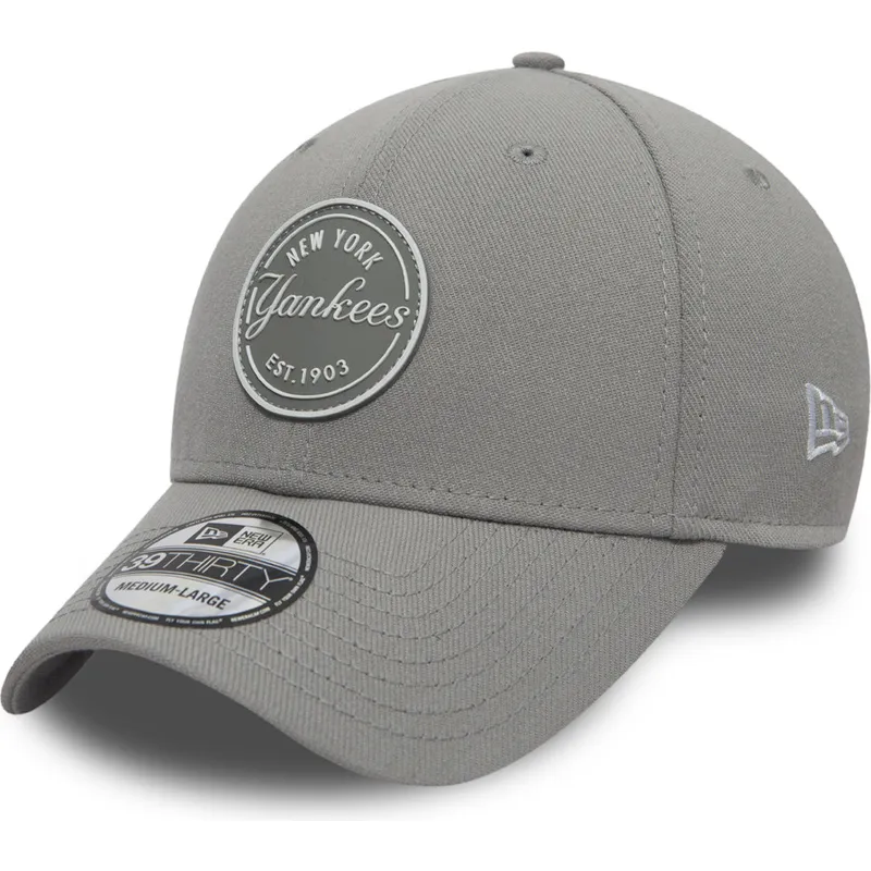 shapka-izvita-siv-prilepnala-za-deca-39thirty-stretch-rubber-emblem-na-new-york-yankees-mlb-ot-new-era