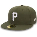 shapka-ploska-zelena-prilepnala-59fifty-seasonal-heather-na-pittsburgh-pirates-mlb-ot-new-era