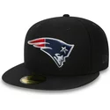 casquette-plate-noire-ajustee-59fifty-black-coll-new-england-patriots-nfl-new-era