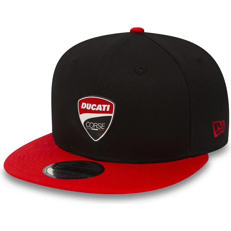 shapka-ploska-cherna-snapbek-9fifty-snaparch-na-ducati-motor-motogp-ot-new-era