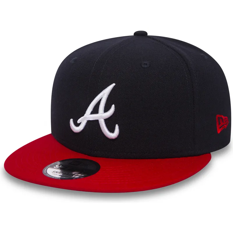 shapka-ploska-cherna-snapbek-9fifty-na-atlanta-braves-mlb-ot-new-era