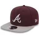 shapka-ploska-chervena-snapbek-9fifty-seasonal-heather-na-atlanta-braves-mlb-ot-new-era