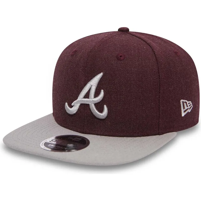 shapka-ploska-chervena-snapbek-9fifty-seasonal-heather-na-atlanta-braves-mlb-ot-new-era