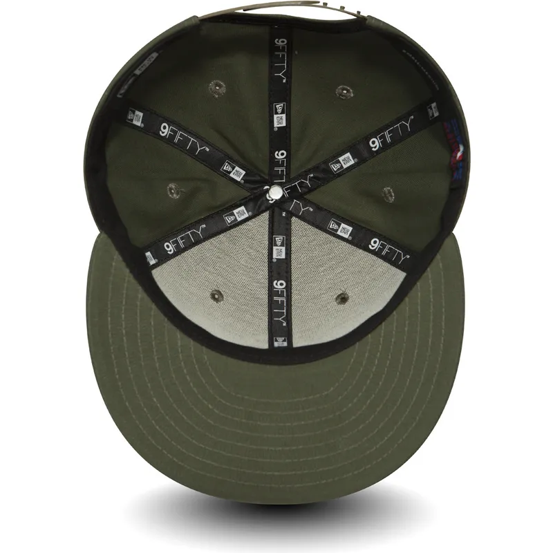 shapka-ploska-zelena-snapbek-9fifty-league-essential-na-detroit-tigers-mlb-ot-new-era