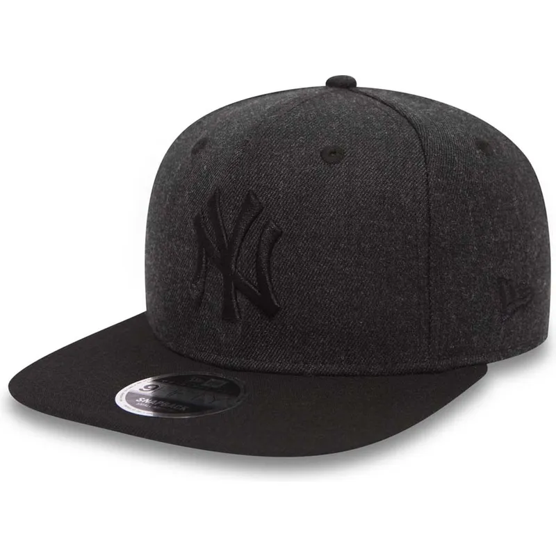 shapka-ploska-cherna-snapbek-9fifty-seasonal-heather-na-new-york-yankees-mlb-ot-new-era