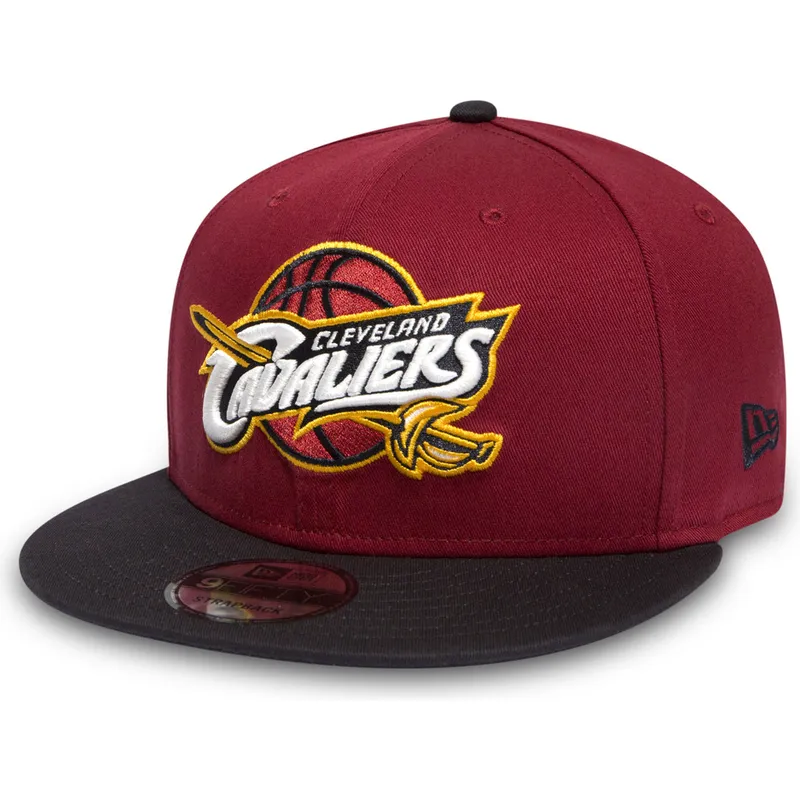 shapka-ploska-chervena-snapbek-9fifty-na-cleveland-cavaliers-nba-ot-new-era