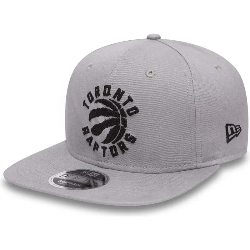 Gorra plana gris snapback 9FIFTY Chain Stitch de Toronto Raptors