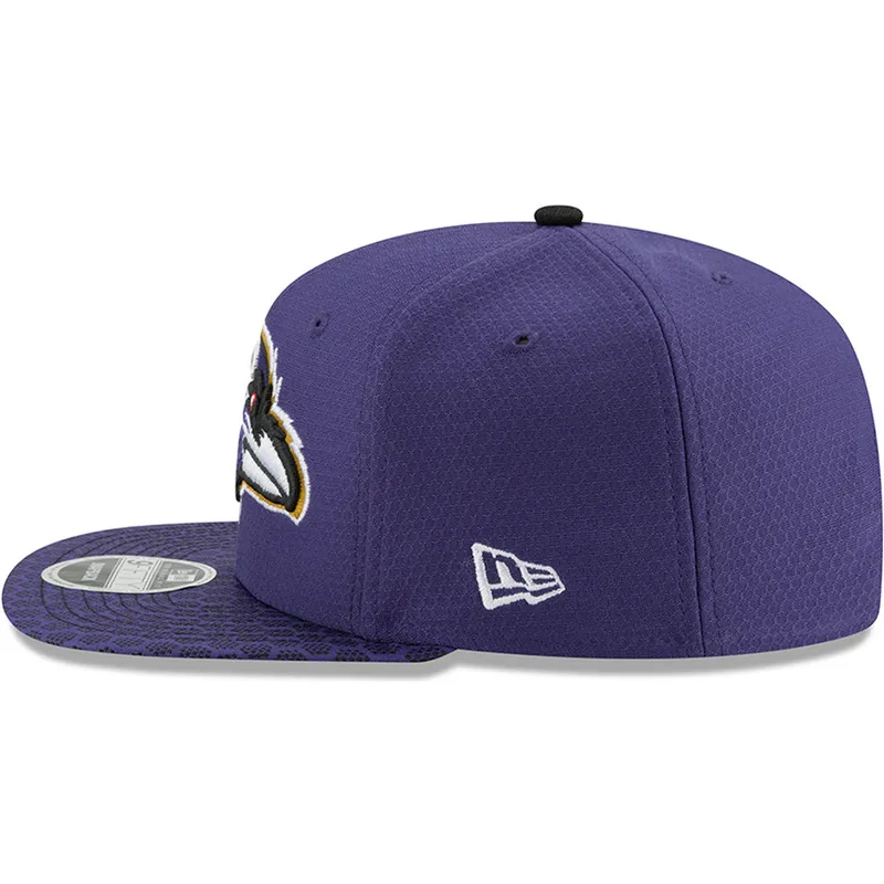 Gorra plana violeta snapback 9FIFTY Sideline de Baltimore Ravens