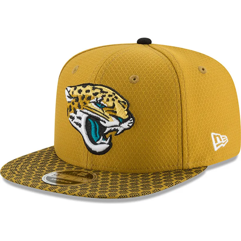 shapka-ploska-zhlt-snapbek-9fifty-sideline-na-jacksonville-jaguars-nfl-ot-new-era