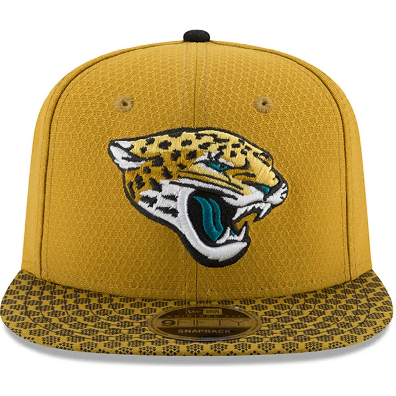 shapka-ploska-zhlt-snapbek-9fifty-sideline-na-jacksonville-jaguars-nfl-ot-new-era