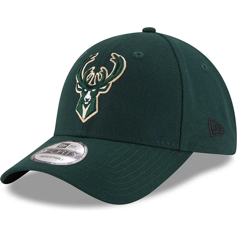 shapka-izvita-zelena-reguliruem-9forty-the-league-na-milwaukee-bucks-nba-ot-new-era
