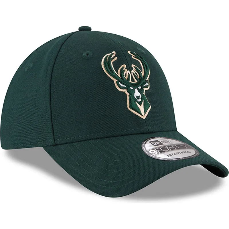 shapka-izvita-zelena-reguliruem-9forty-the-league-na-milwaukee-bucks-nba-ot-new-era