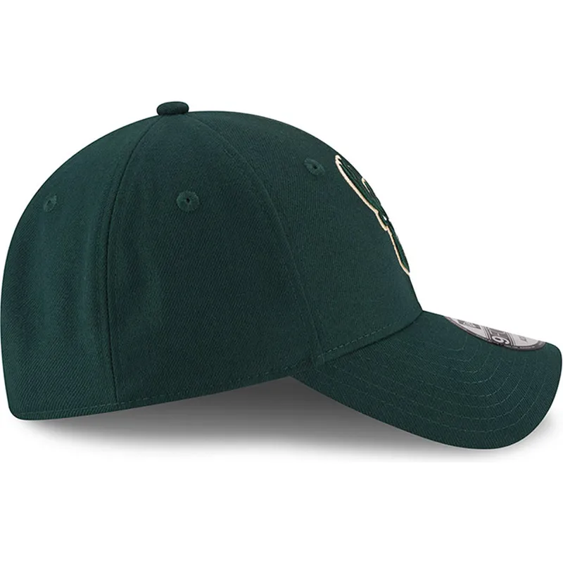 gron-justerbar-curved-kasket-9forty-the-league-fra-milwaukee-bucks-nba-fra-new-era