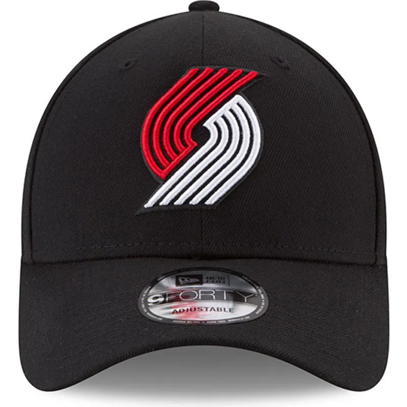 schwarze-verstellbare-curved-cap-9forty-the-league-der-portland-trail-blazers-nba-von-new-era