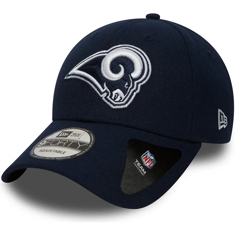 gorra-curva-azul-marino-ajustable-9forty-the-league-de-los-angeles-rams-nfl-de-new-era