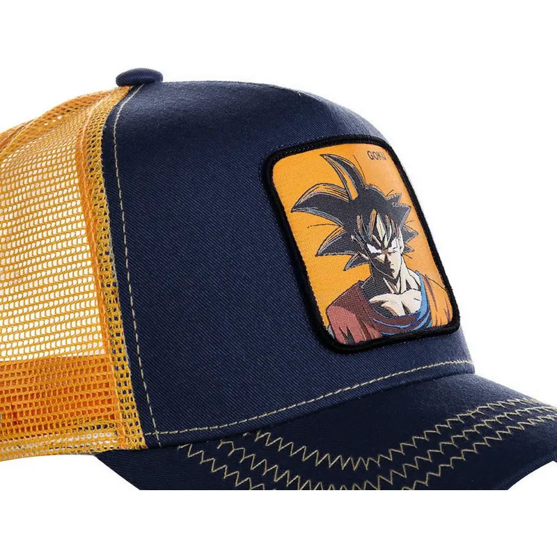 trucker-kasket-marinebla-og-orange-son-goku-gok-dragon-ball-fra-capslab