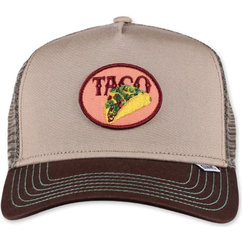 shapka-izvita-traker-bezhov-snapbek-food-taco-ot-djinns
